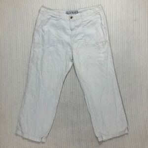 Old Navy Women's Beige Cropped Cargo Pants Size‎ XXL Casual Capris